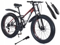 Велосипед 17 Fatbike 2 X Амортизатор 21 Передача Колесо 26 Black Red