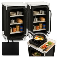 2X Kitchen Camping Camping Cabinet With Countertop Складаний Кухонний Одяг