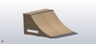 Quarterpipe H80 X 120 Cm X 190 Cm Diy Szplinramps