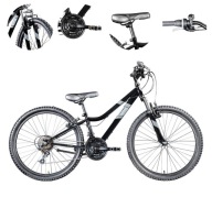 Дитячий Гірський Велосипед 24 Mtb Steel V-Brake Youth Suspension 21 Передача