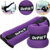 Обтяжувачі Для Щиколотки Та Зап'ястя Drfit Fitness Gym 2X 1 Кг Фіолетовий