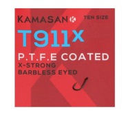 Гачки Kamasan T911 X-Strong Ptfe Eyed Barbless Розмір 10