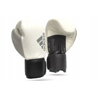Боксерські Рукавички Adidas Hybrid 200 Boxing, Шкіра, Білі, 14 Унцій.