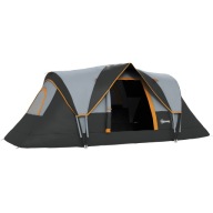 Намет Outsunny Camping На 5-6 Місць, Тунель, Сірий Оксфорд