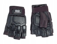 Strike Systems Half Finger Armor Asg Leather Gloves Black M