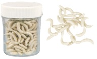 Штучна Рибальна Принаба Konger White Worm - Інтенсивний Запах - Maggot