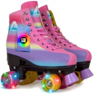 Світлодіодні Роликові Ковзани Apollo Disco Roller Dancing Queen - Регульовані - Rainbow - L - 3