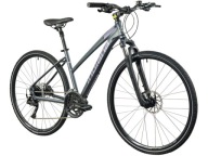 Жіночий Кросовий Велосипед Indiana X-Cross 4.0 D17 28 Дюймів Темно-Сірий