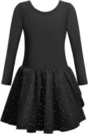 Ballet Body Dress Dance Ballet Outfit 150 Чорний З Блискітками