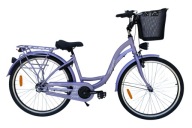 Жіночий Велосипед Rayon Ariana 26 Дюймів, Фіолетовий, 3 Передачі Shimano + Корзина