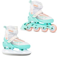 Хокейні Ковзани 2В1 Raven Profession White/Mint/Orange