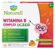 Naturell Vitamin B Complex Student Для Дітей 60 Табл. Зі Смаком Манго