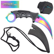 Rainbow Karambit Knife Cs:go Counter Strike Gold 2 Колекція + Чохал + Мотужка