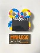 Колеса Скейтборду Nervous 53 Мм + Підшипники Minilogo 101A