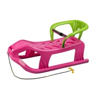 Marmat Snow Star Sled, Пластикові Сані Зі Задньою Спинкою, Рожеві