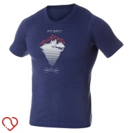 Brubeck Outdoor Wool Pro T-Shirt Чоловічий Синій Топ З Лінії 2